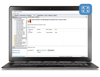Pre-defined event log reports