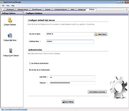 Database configuration settings