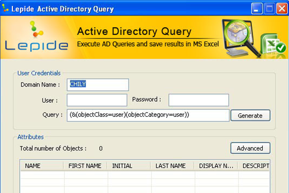 Lepide active directory query search active directory query software