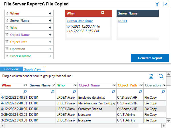 File copy monitoring