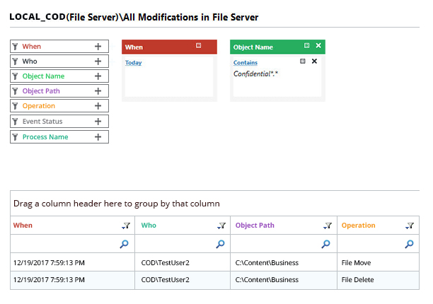 Continuous auditing and threat response - screenshot