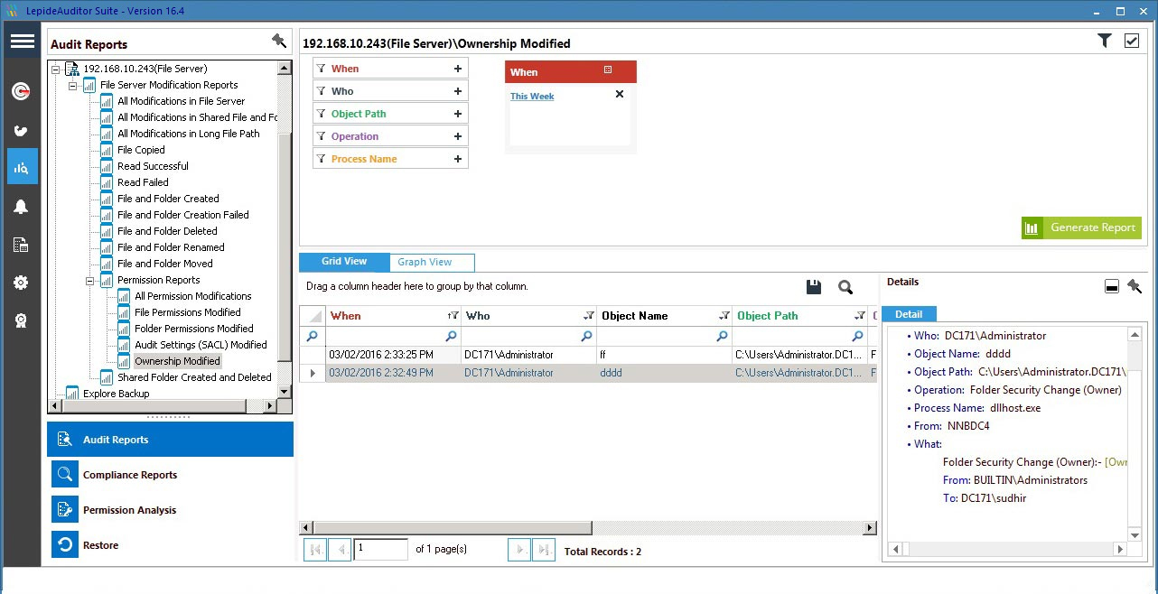 File Access Auditing and Permission Change Audit for File Servers and ...