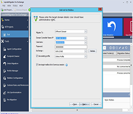 Entering the Target Domain Details