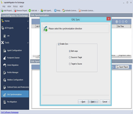 Selecting Synchronization Direction