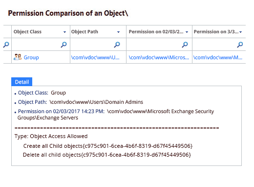 Compare Active Directory Object Permissions - screenshot