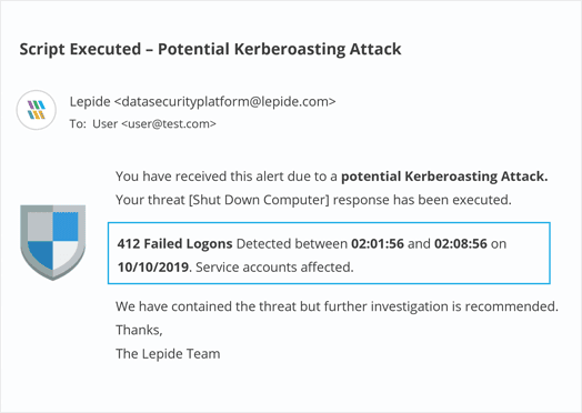 Respond to Compromised Users - screenshot