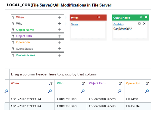 File Server change auditing