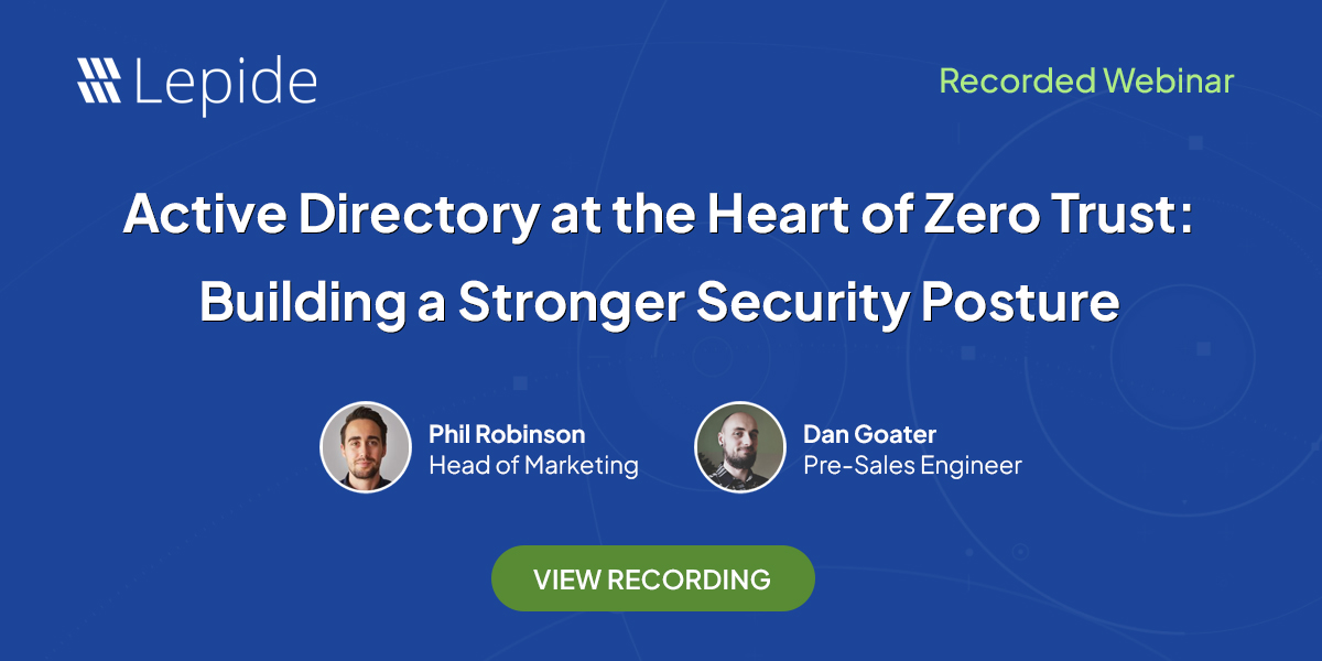 Live Sessions: Active Directory at the Heart of Zero Trust