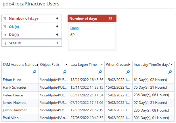 Identify and disable inactive users