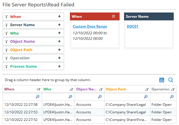 Detect Failed File Reads - screenshot