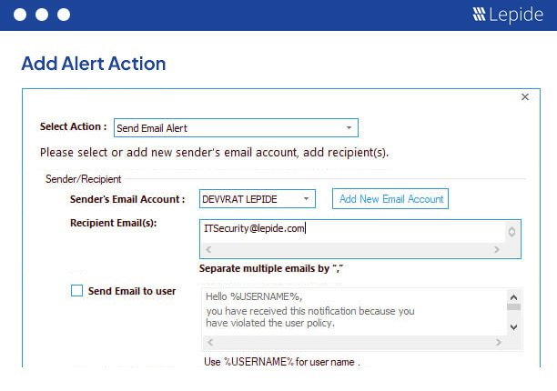 Real-time alerts for file copy activities