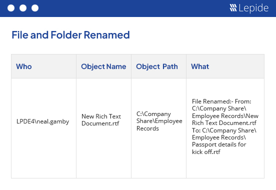 File server audit reports