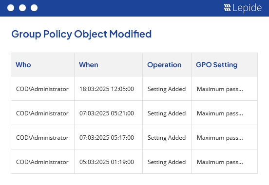 GPO auditing - screenshot